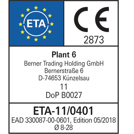 MCS Uni Plus - ETA nachträgliches Bewehrungseisen